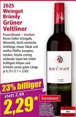 Norma Weingut Bründy Grüner Veltliner Angebot