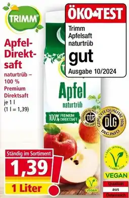 Norma Trimm Apfelsaft naturtrüb Angebot