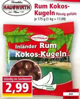 Norma Inländer Rum Kokos-Kugeln Angebot