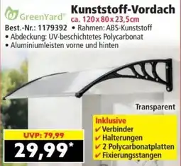 Norma GreenYard Kunststoff-Vordach Angebot