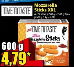 Norma Time to Taste Mozzarella Sticks XXL Angebot