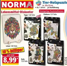 Norma Tier-Holzpuzzle Angebot