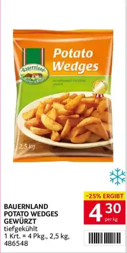 Transgourmet Bauernland Potato Wedges Gewürzt Angebot