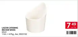 Transgourmet Lacor Catering Becher Weiss Angebot