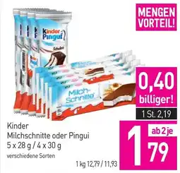 Sutterlüty Kinder Milchschneite oder Pingui Angebot