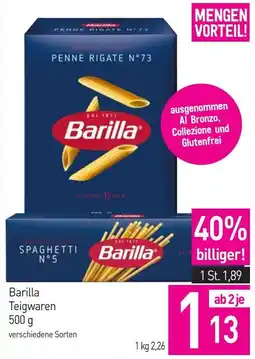 Sutterlüty Barilla Teigwaren Angebot