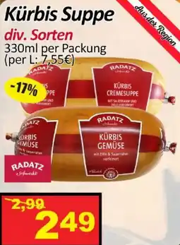 Wurstico Radatz Kürbis Suppe Angebot