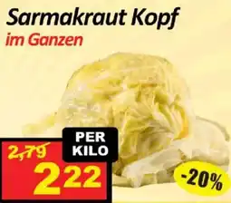 Wurstico Sarmakraut Kopf im Ganzen Angebot