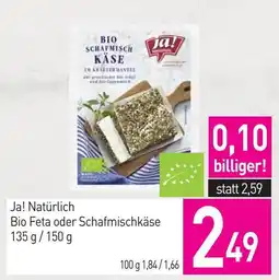 Sutterlüty Ja! Natürlich Bio Feta oder Schafmischkäse Angebot