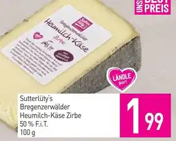 Sutterlüty Sutterlüty's Bregenzerwälder Heumilch-Käse Zirbe Angebot