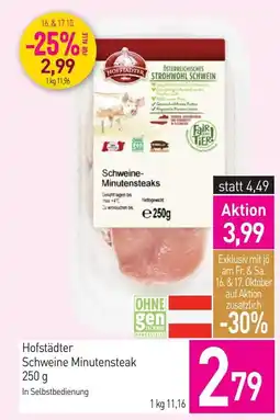 Sutterlüty Hofstädter Schweine Minutensteak Angebot