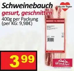 Wurstico Schweinebauch gesurt, geschnitten Winkler Angebot