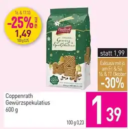 Sutterlüty Coppenrath Gewürzspekulatius Angebot