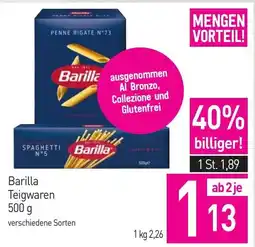 Sutterlüty Barilla Teigwaren Angebot