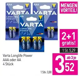 Sutterlüty Varta Longlife Power Angebot