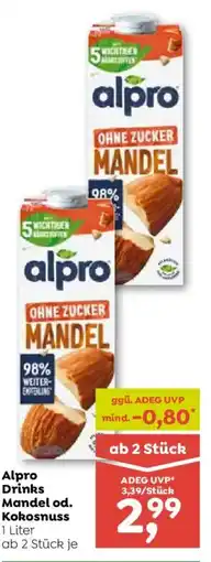 ADEG Alpro Drinks Mandel od. Kokosnuss Angebot