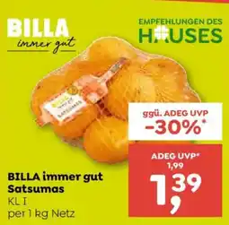 ADEG BILLA immer gut Satsumas Angebot