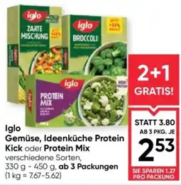 Maximarkt Iglo Gemüse, Ideenküche Protein Kick oder Protein Mix Angebot