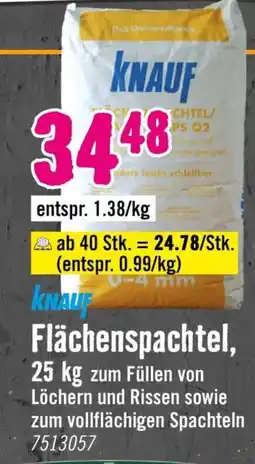 Hornbach knauf Flächenspachtel Angebot