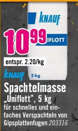 Hornbach Knauf Spachtelmasse „Uniflott“ Angebot