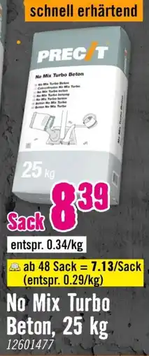 Hornbach PRECIT No Mix Turbo Beton Angebot