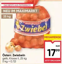 Maximarkt Österr. Zwiebeln Angebot