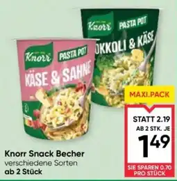 Maximarkt Knorr Snack Becher Angebot