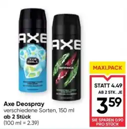 Maximarkt Axe Deospray Angebot