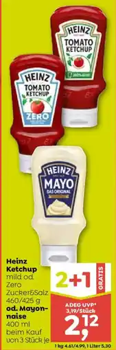 ADEG Heinz Ketchup mild od. Zero Zucker&Salz od. Mayonnaise Angebot