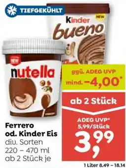 ADEG Ferrero od. Kinder Eis Angebot