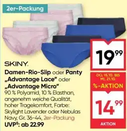 Maximarkt SKINY Damen-Rio-Slip oder Panty Angebot