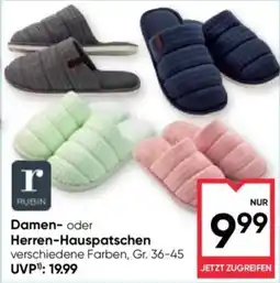 Maximarkt Rubin Damen- oder Herren-Hauspatschen Angebot