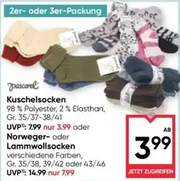 Maximarkt Pascarel Kuschelsocken Angebot