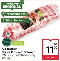 Maximarkt Oberösterr. Spare Ribs vom Schwein Angebot