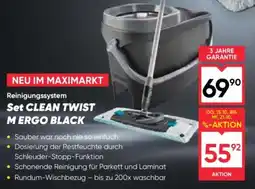 Maximarkt Leifheit Set clean twist m ergo black Angebot