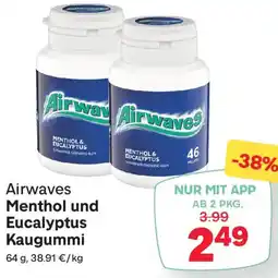 MPreis Airwaves Menthol und Eukalyptus Kaugummi Angebot