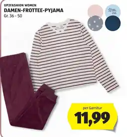 Hofer UP2FASHION WOMEN DAMEN-FROTTEE-PYJAMA Angebot