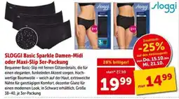 Interspar SLOGGI Basic Sparkle Damen-Midi oder Maxi-Slip Angebot