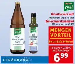 Interspar Vital Pure Bio-Aloe Vera Saft Angebot