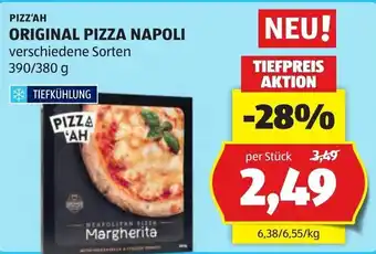 Hofer Pizza'AH Original Pizza Napoli Margherita Angebot