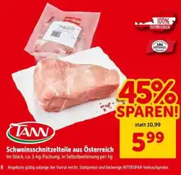 Interspar TANN Schweinsschnitzelteile Angebot