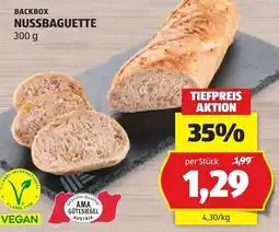Hofer Backbox Nussbaguette Angebot