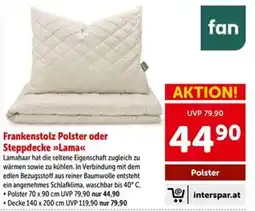 Interspar Frankenstolz Polster oder Steppdecke »Lama« Angebot