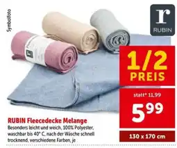 Interspar RUBIN Fleece Decke Melange Angebot