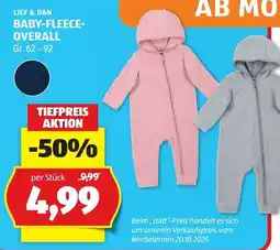 Hofer Lily & Dan Baby-Fleece-Overall Angebot