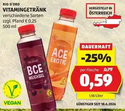 Hofer Rio d'oro Vitamingetränk Angebot