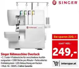 Interspar Singer Nähmaschine Overlock Angebot