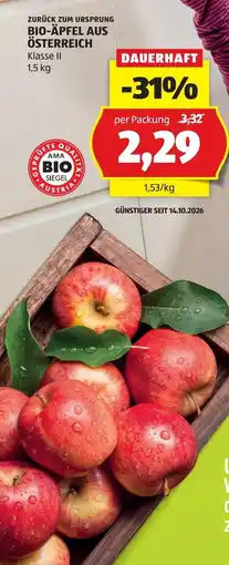 Hofer Bio-Äpfel aus Österreich Angebot
