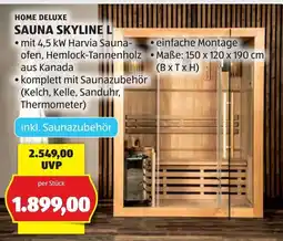 Hofer Home Deluxe Sauna Skyline L Angebot