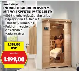 Hofer Home Deluxe Infrarotkabine Redsun M Angebot
